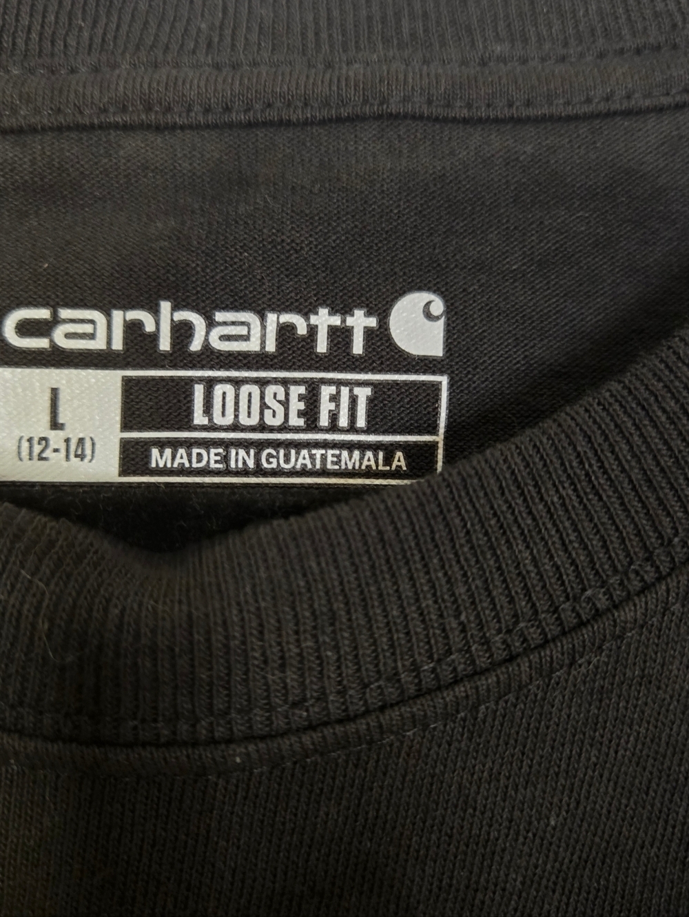 Carhartt Womens Size L Heavy Weight L/Sl Black Graphic "Support the Trades" Tee - Picture 2 of 10